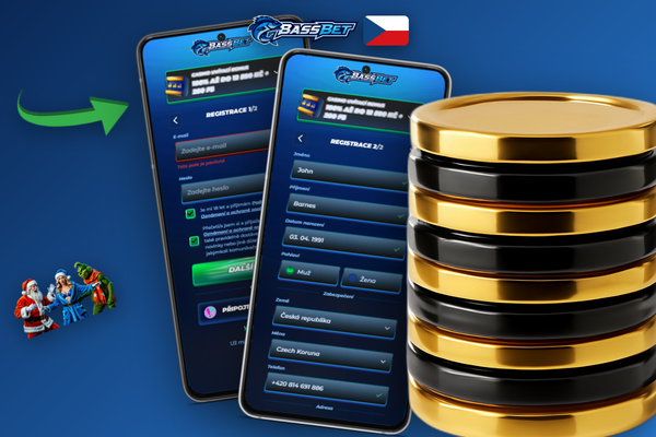 Bassbet Casino registrace v mobilním prohlížeči — telefon v ruce s registrační obrazovkou