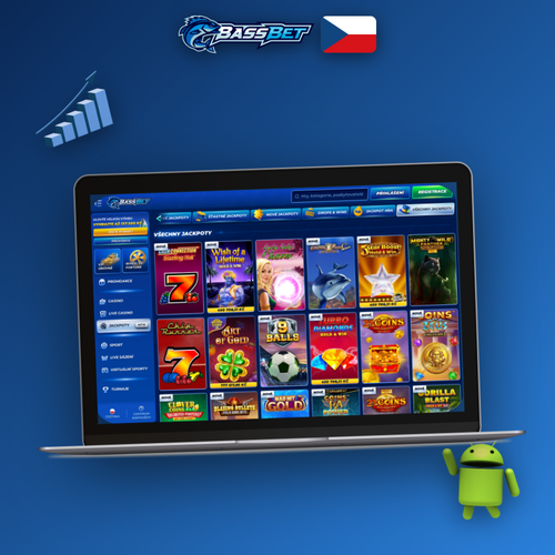 Bassbet Casino desktop verze na notebooku a stolním monitoru s herním rozhraním