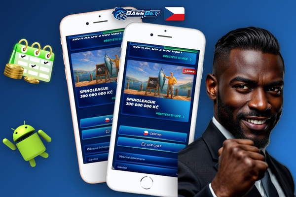 Aktivace welcome bonusu Bassbet Casino přes mobil s promo kódem BASSCZ7